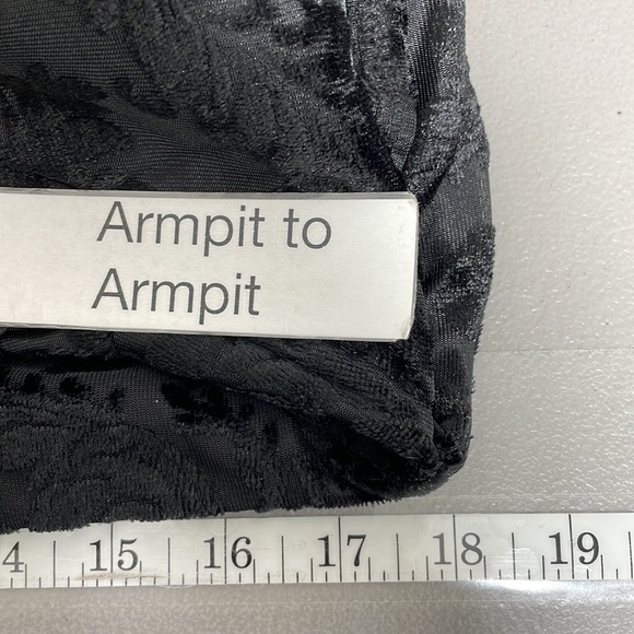 Love Rich Dress Womens Small S Black NWT Velvety & Blushing Ruffles Mini Floral - Picture 14 of 16